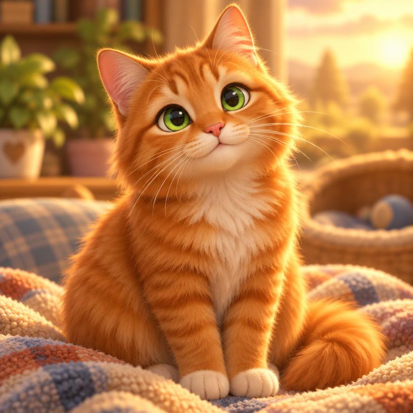 Orange rescue cat